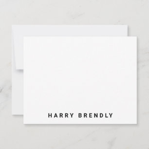 Correspondance Carte de note minimaliste à plat blanc