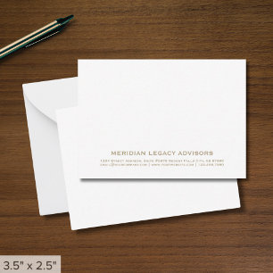 Correspondance Carte de note minimaliste de typographie or