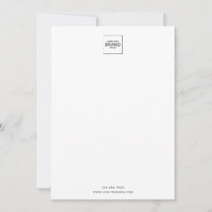 Correspondance Carte de note minimaliste Logo simple