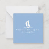 Correspondance Carte de note moderne Blue Elegant Boat Coastal Co (Devant)
