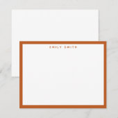 Correspondance Carte de note moderne Burange simple (Devant / Derrière)