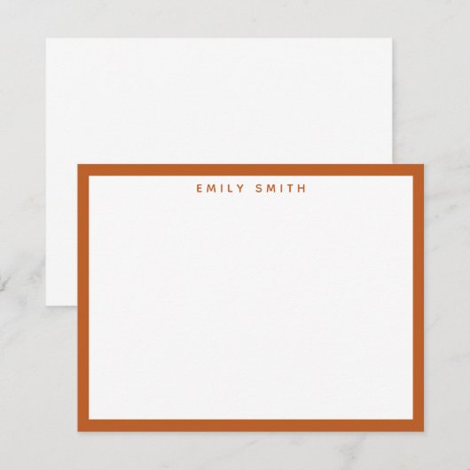 Correspondance Carte de note moderne Burange simple (Devant / Derrière)