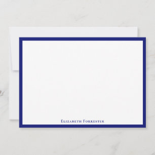 Correspondance Carte de note moderne moderne bleu marine Elegant
