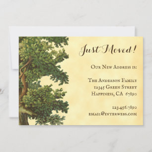 Correspondance Carte de note modifiable Vintage Oak Tree Just Mov