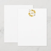 Correspondance Carte de note Monogram Daisies (Devant / Derrière)