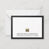 Correspondance Carte de note Monogram Financial Planner de luxe (Devant)