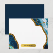 Correspondance Carte de note Monogramme de Parties scintillant de (Devant / Derrière)