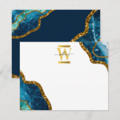 Correspondance Carte de note Monogramme de Parties scintillant de (Devant / Derrière)