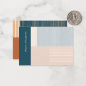 Correspondance Carte de note Monogramme géométrique moderne (Devant/Arrière en situation)