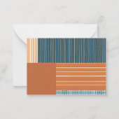 Correspondance Carte de note Monogramme géométrique moderne (Dos)