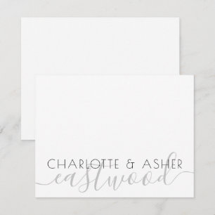 Correspondance Carte de note Monogramme Mariage de nom de couple