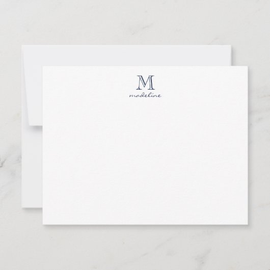 Correspondance Carte de note Monogramme Monogramme Simple Modern  (Devant)