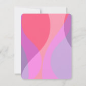 Correspondance Carte de note Monogramme rose et violet Waves (Dos)