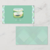 Correspondance Carte de note Monogramme Thème Golf | Option plat (Devant / Derrière)