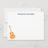 Correspondance Carte de note musicale de guitare Bleus et Orange (Devant)