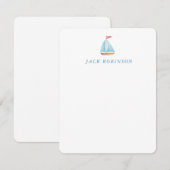 Correspondance Carte de note nautique personnalisée (Devant / Derrière)