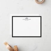 Correspondance Carte de note noire épaisse professionnelle modern (Devant/Arrière en situation)