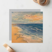 Correspondance Carte de note Ocean Beach Breeze (Devant/Arrière en situation)