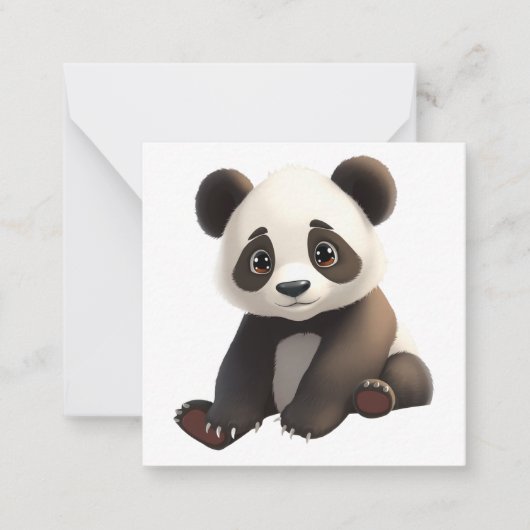 Correspondance Carte de note Panda Cute (Devant)