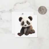 Correspondance Carte de note Panda Cute (Devant/Arrière en situation)