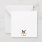 Correspondance Carte de note papillon (Dos)