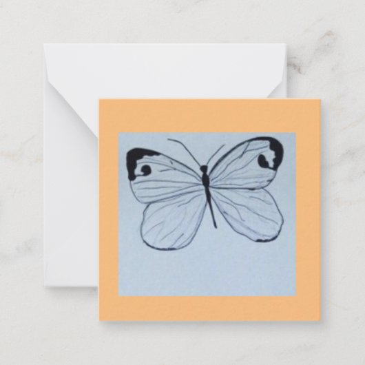Correspondance Carte de note Papillon (Devant)