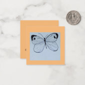 Correspondance Carte de note Papillon (Devant/Arrière en situation)