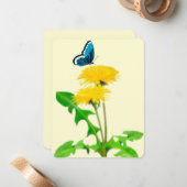 Correspondance Carte de note papillon Dandelion (Devant/Arrière en situation)