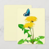 Correspondance Carte de note papillon Dandelion (Devant / Derrière)