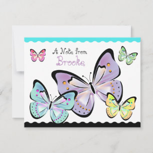 Correspondance Carte de note Papillon Lumineux et Beau