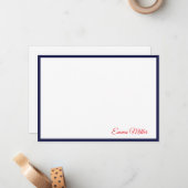 Correspondance Carte de note personnalisée (Devant/Arrière en situation)