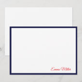 Correspondance Carte de note personnalisée (Devant / Derrière)