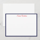 Correspondance Carte de note personnalisée (Devant / Derrière)