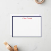 Correspondance Carte de note personnalisée (Devant/Arrière en situation)