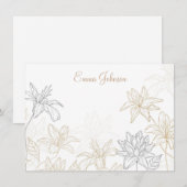 Correspondance Carte de note personnalisée (Devant / Derrière)