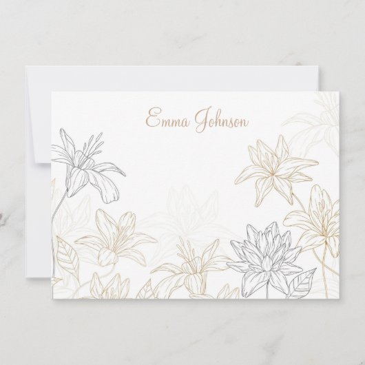 Correspondance Carte de note personnalisée (Devant)