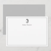 Correspondance Carte de note personnalisée (Devant / Derrière)