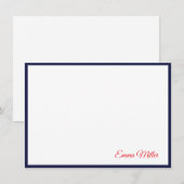 Correspondance Carte de note personnalisée (Devant / Derrière)