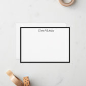 Correspondance Carte de note personnalisée (Devant/Arrière en situation)