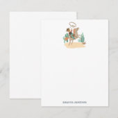 Correspondance Carte de note personnalisée à thème Cowboy (Devant / Derrière)