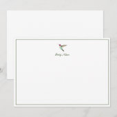 Correspondance Carte de note personnalisée Anna's Hummingbird (Devant / Derrière)