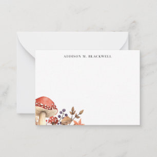 Correspondance Carte de note personnalisée aquarelle automne