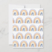 Correspondance Carte de note personnalisée Boho Rainbow Flat (Dos)