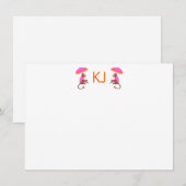 Correspondance Carte de note personnalisée Chinoiserie Monkey (Devant / Derrière)