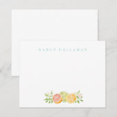 Correspondance Carte de note personnalisée Citrus (Devant / Derrière)