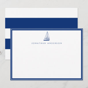 Correspondance Carte de note personnalisée de bateau à voile de l