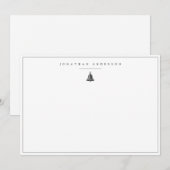 Correspondance Carte de note personnalisée de Bell nautique minim (Devant / Derrière)