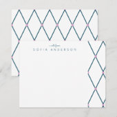 Correspondance Carte de note personnalisée du Motif de treillis g (Devant / Derrière)