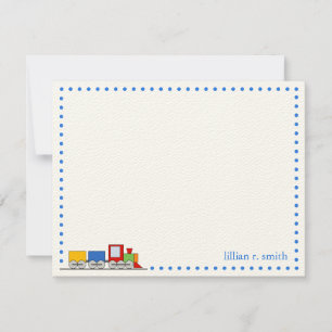 Correspondance Carte de note personnalisée du train coloré