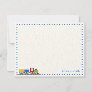 Correspondance Carte de note personnalisée du train coloré